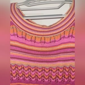 Boho knit womens top